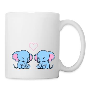 elephant love - Tasse - Weiß - Rechts