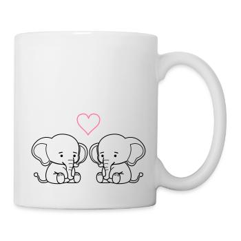 elephant love - Tasse - Weiß - Rechts