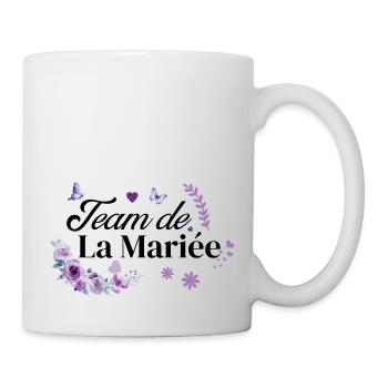 Purple floral bridal team - Mug - white - Right