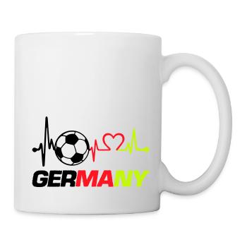 fußball love beat germany - Tasse - Weiß - Rechts