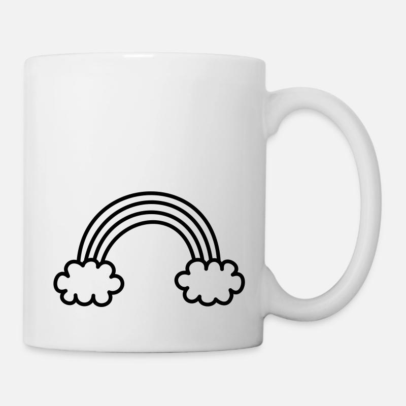 Regenbogen - Tasse - Weiß