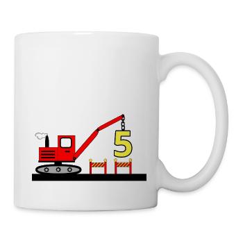 Excavatrice - Mug blanc - blanc - Droite