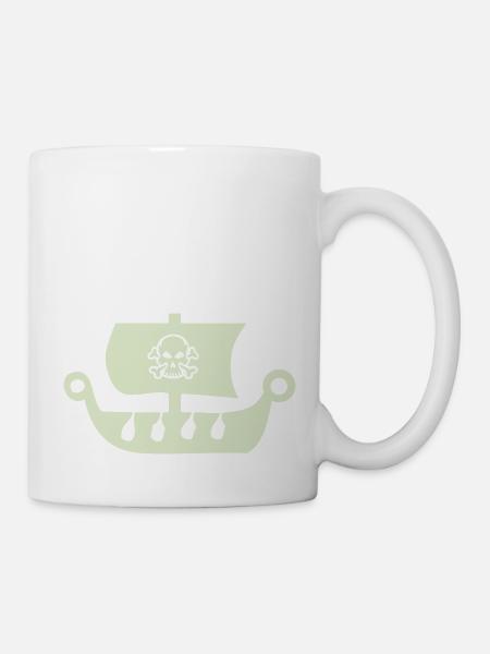 piratenschiff - Tasse - Weiß