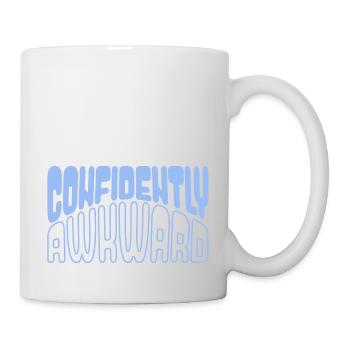 Confidently awkward in blue - Mug - white - Right