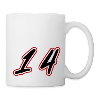 14 Zahl symbol - Tasse - Weiß - Rechts