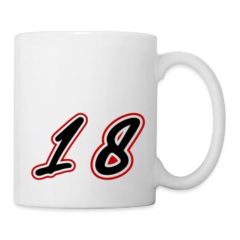18 Zahl symbol - Tasse - Weiß - Rechts