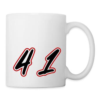 41 Zahl symbol - Tasse - Weiß - Rechts