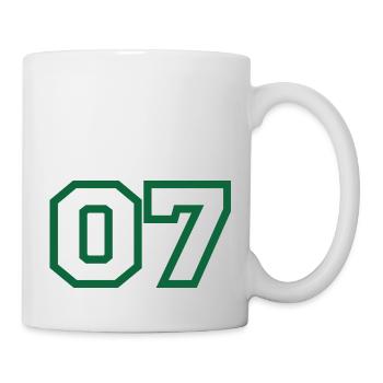 Numéro 7 sport vert - Mug blanc - blanc - Droite