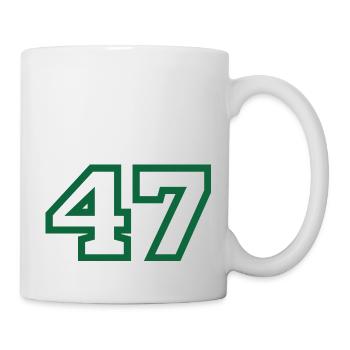Number 47 green sport - Mug - white - Right