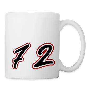 72 Zahl Symbol - Tasse - Weiß - Rechts