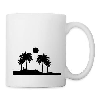 Palmiers - Mug blanc - blanc - Droite