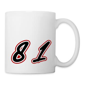 81 Zahl Symbol - Tasse - Weiß - Rechts