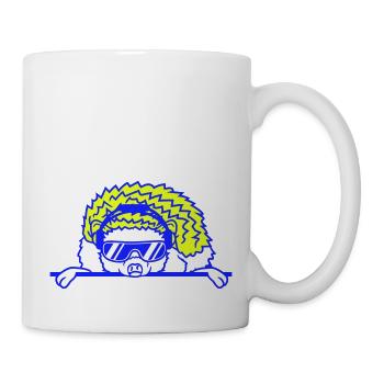 Süßer DJ Igel Cooles Musik Party Tier Club Spaß - Tasse - Weiß - Rechts