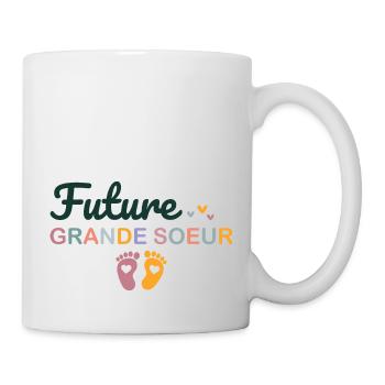 Kind Kind Zukunft Große Schwester - Tasse - Weiß - Rechts