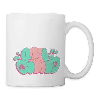 Throwing graffiti Asik streetart - Mug - white - Right