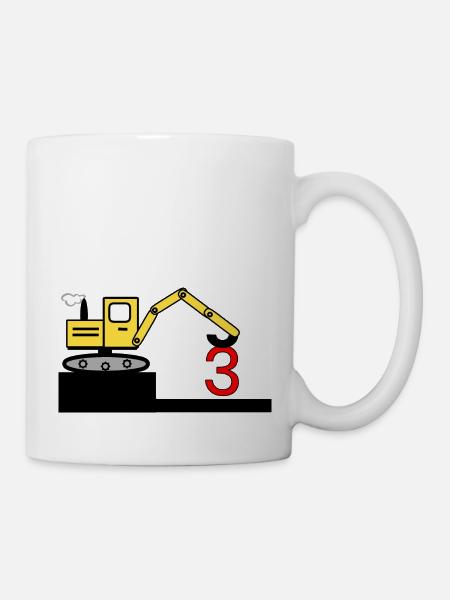 Bagger - Tasse - Weiß