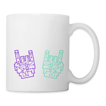 Nerd Geek Heavy Metal Rock Circuits Geste de la main - Mug blanc - blanc - Droite