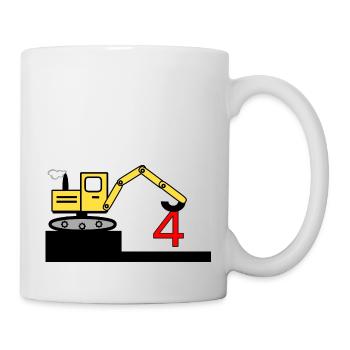 Excavatrice - Mug blanc - blanc - Droite