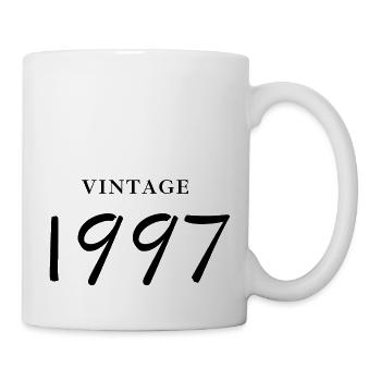 Jahrgang 1997 - Geschenkidee zum Jubiläum - Tasse - Weiß - Rechts