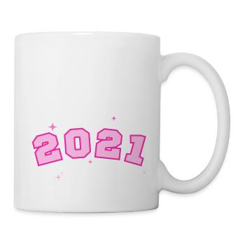 2021 Stern Rosa - Tasse - Weiß - Rechts