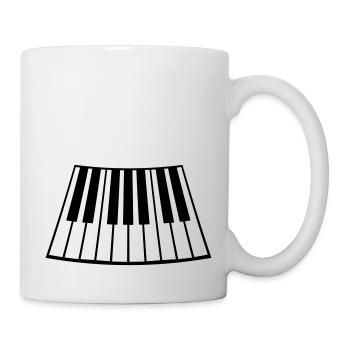 Piano Keys Instrument Playing Classical Music - Mug - white - Right