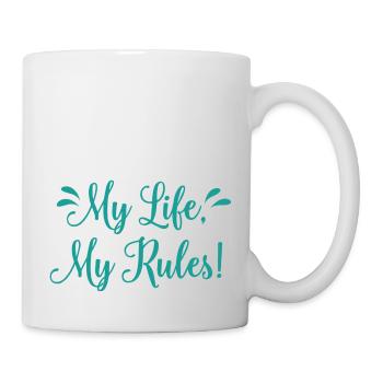My Life my rules - Mug blanc - blanc - Droite