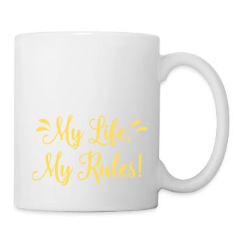 My Life my rules - Mug blanc - blanc - Droite