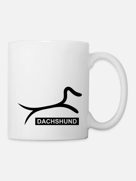 Sportlicher Dackel - Tasse - Weiß