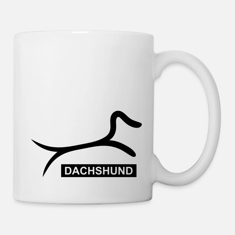 Sportlicher Dackel - Tasse - Weiß