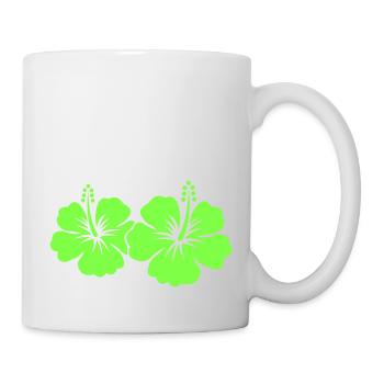 Hibiskus Blume - Tasse - Weiß - Rechts