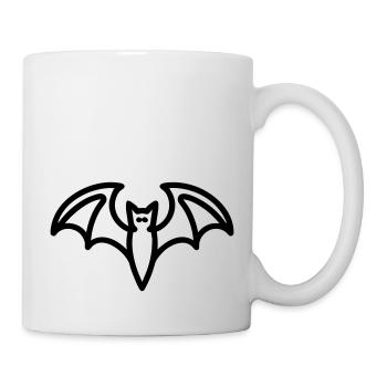 Contour de chauve-souris mystique pour Halloween - Mug blanc - blanc - Droite