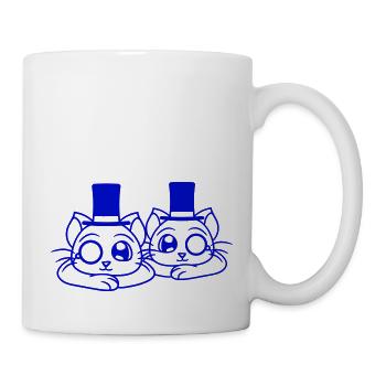 2 Sir Cats Mr. Cylinder Deux Monocle Team Empire - Mug blanc - blanc - Droite