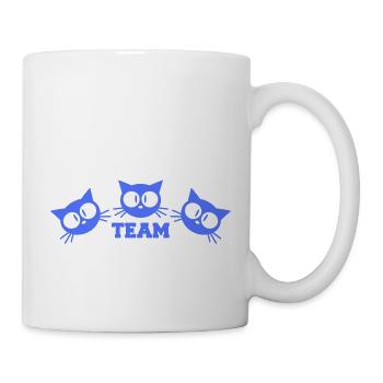 Cat Team 3 Chats Trois amis Équipage Groupe de famille - Mug blanc - blanc - Droite