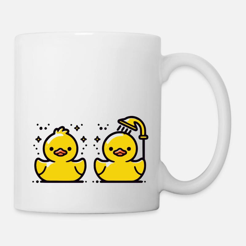 Quietscheenten Badeenten - Tasse - Weiß