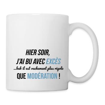 cadeau homme femme humour drole alcool soiree fete - Mug blanc - blanc - Droite