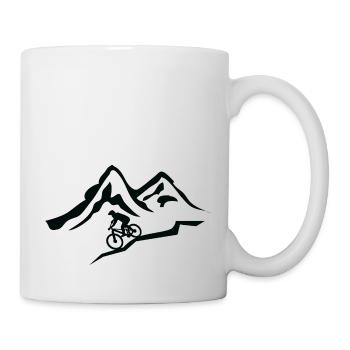 Mountainbike Sport Fahrrad - Tasse - Weiß - Rechts