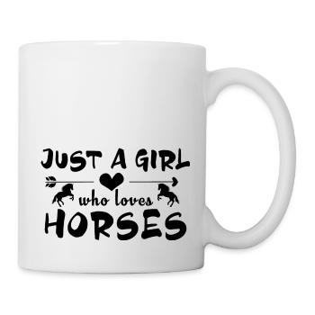 Pferde Sport Dressur Springreiten - Tasse - Weiß - Rechts