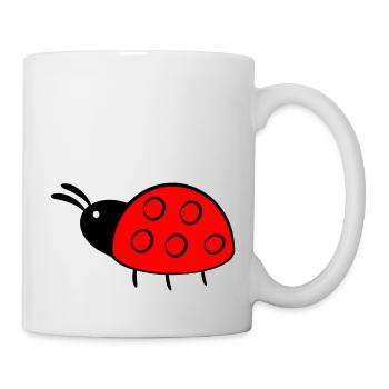 Marienkäfer - Tasse - Weiß - Rechts