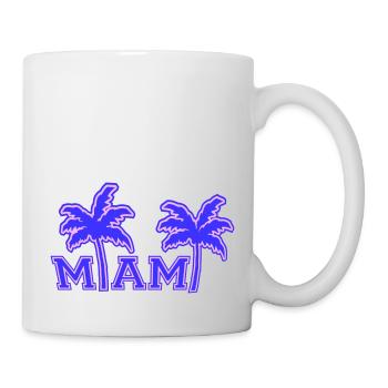 Miami Beach États-Unis Palm Tree Beach Sun America Voyage - Mug blanc - blanc - Droite