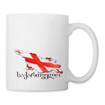 Drapeau de la Géorgie en Géorgie carte GE - Mug blanc - blanc - Droite