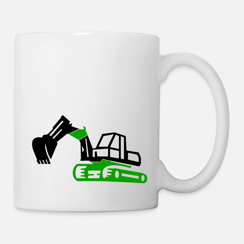 Excavatrice - Mug blanc - blanc