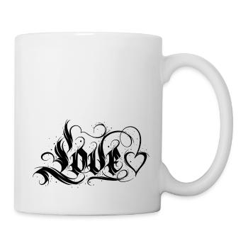 Love Quotes amore Flowers Women girl fashion female - Mug - white - Right