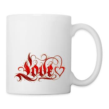 Love Quotes amore Flowers Women girl fashion female - Mug - white - Right