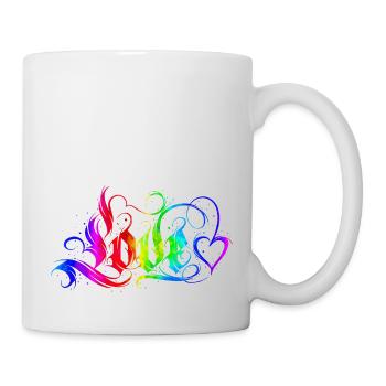 Love Quotes amore Flowers Women girl fashion female - Mug - white - Right