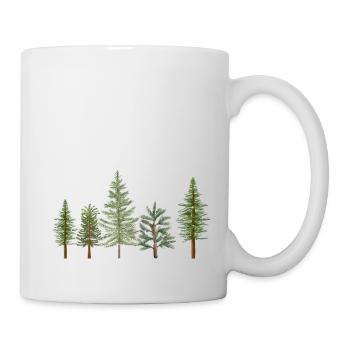 Tree Pine Trees for Winter Lovers - Gift - Mug - white - Right