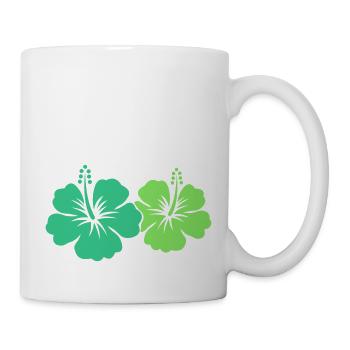 Hibiskus Blume - Tasse - Weiß - Rechts