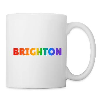 Brighton rainbow LGBTQ gay pride - Mug blanc - blanc - Droite