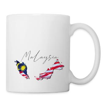Malaysia flag in the Malaysia map EN - Mug - white - Right