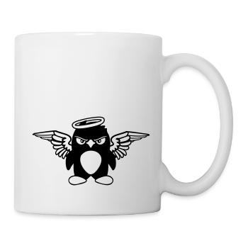 Penguin Angel Wings Halo Holy Flies - Mug - white - Right