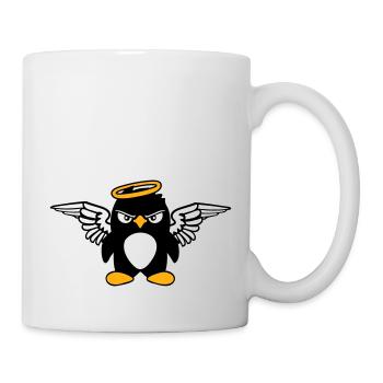 Penguin Angel Wings Halo Holy Flies - Mug - white - Right